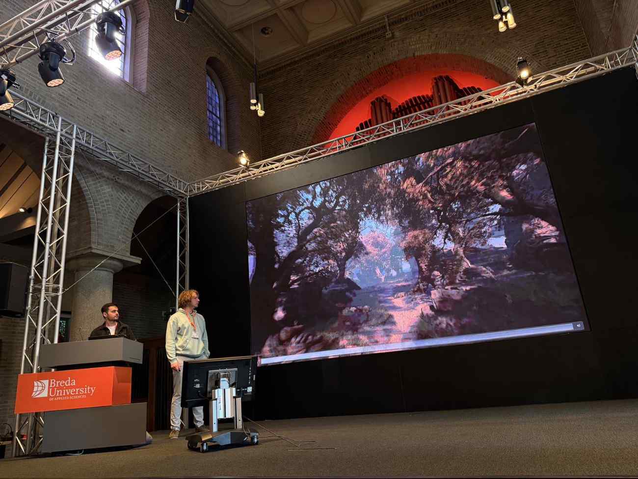 The Natsura team presenting at at Everything Procedural Conference in the Netherlands