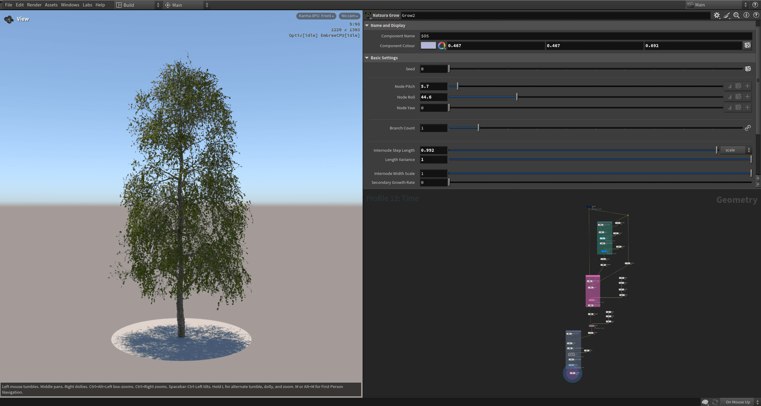 Natsura integrated in a Houdini studio pipeline