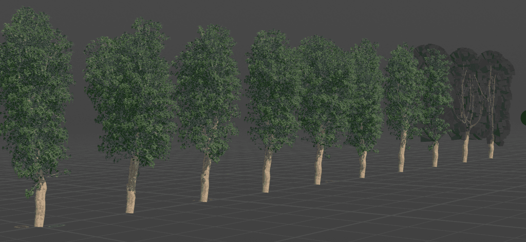 Q3D Studios project with integrated environment foliage