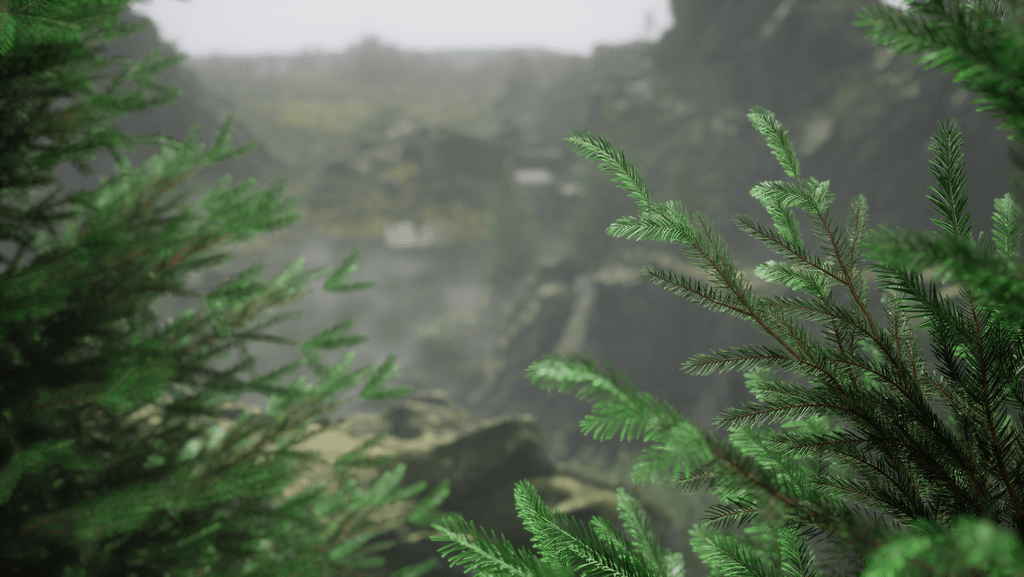 Dead Astronauts foliage-heavy Unreal-style scene