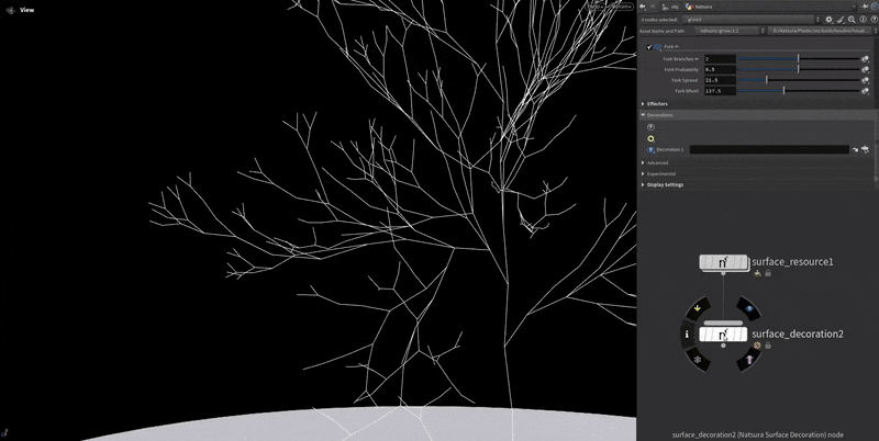 Drag-and-drop foliage meshing workflow in the Natsura Houdini foliage tool